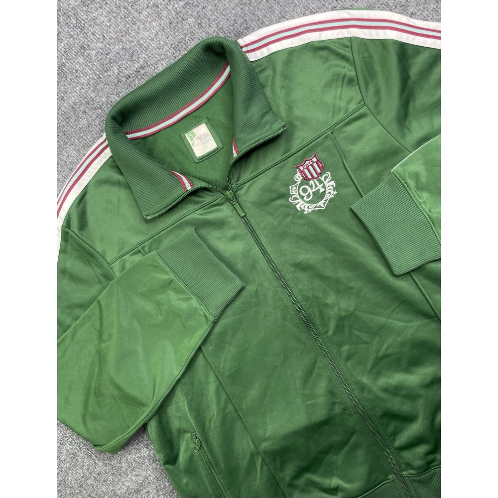 Old Navy Track Jacket XXL Green Zip Active Varsity Y2K Retro